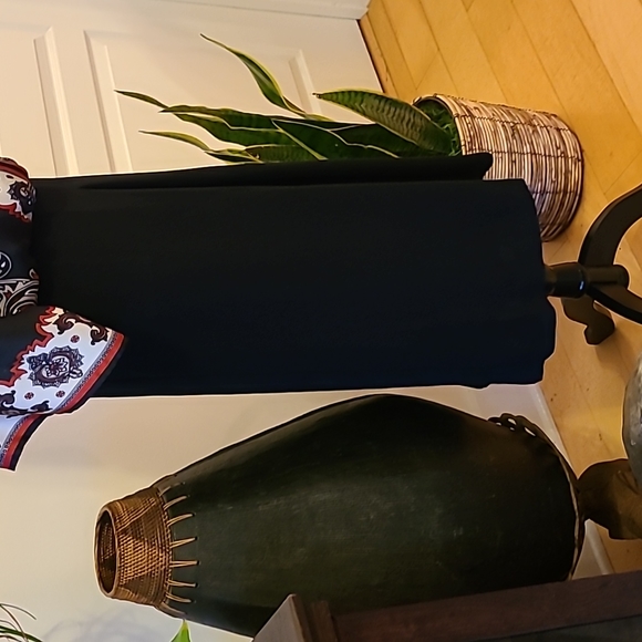 ALFANI Black Wide Leg Open Pleat CROPPED PANTS/ CULOTTES sz 12 - Picture 3 of 6